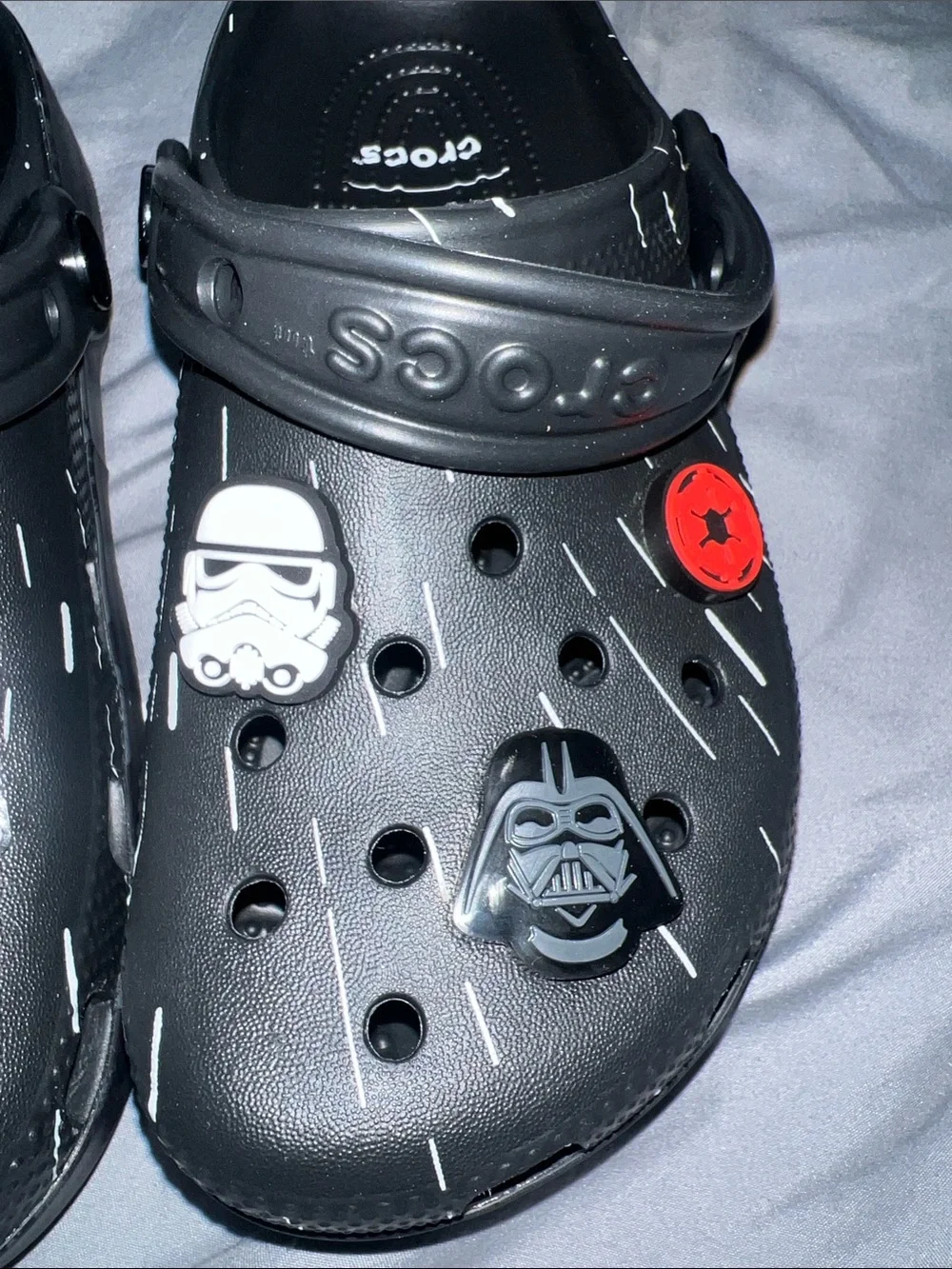 CROCS Kids Black Star Wars Clog with Character Jibbitz